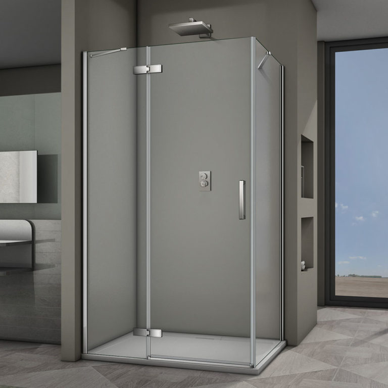 Купить душевой уголок прямоугольный с распашной дверью - VECONI